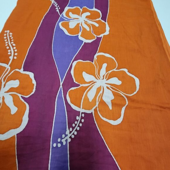 Womens Sarong Cotton Wrap, Handpainted Batik Wrapskirt Beach Pareo Beachwear-NEW - Picture 4 of 7